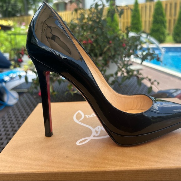 Christian Louboutin Black Pigalle Plato 120 SZ 37 Leather Pumps - Picture 13 of 13
